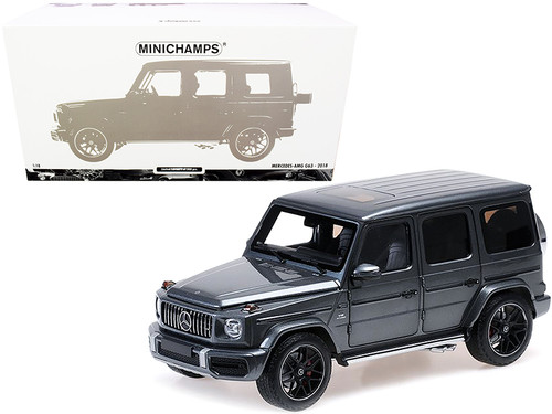 2018 Mercedes-AMG G63 Dark Gray Metallic Limited Edition to 300 pieces Worldwide 1/18 Diecast Model Car by Minichamps