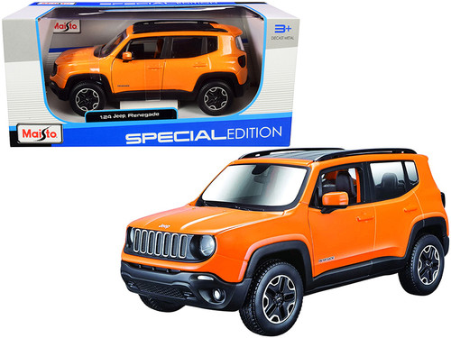 Jeep Renegade Red 1/24 Diecast Model Car by Maisto - LIVECARMODEL.com