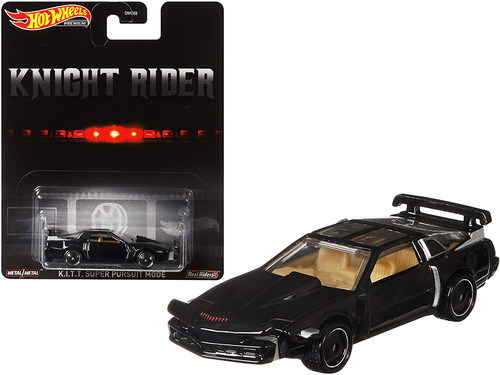 K.I.T.T. Super Pursuit Mode Black "Knight Rider" (1982) TV Series Diecast Model Car by Hot Wheels