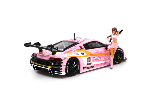 1/64 POPRACE Audi R8 LMS EVA RT Production Model Custom Type-08 X Works  with Mari Makinami figure 