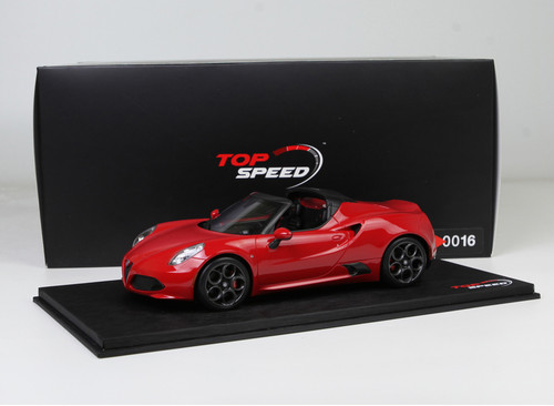 1/18 TSM Top Speed Alfa Romeo 4C Spider (Red) Resin Car Model