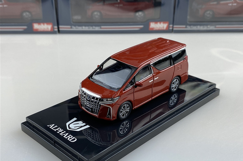 1/64 Hobby Japan Toyota Alphard (H30@) Aero Type Dark Red Metallic Diecast Car Model