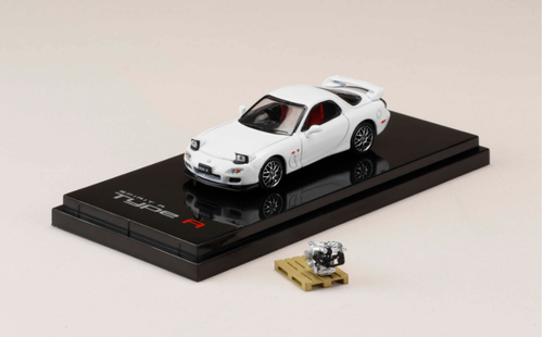1/64 Hobby Japan  Mazda RX-7 (FD3S) SPIRIT R TYPE A With Engine Display Model White