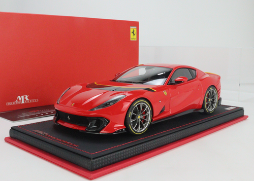 1/18 MR Collection Ferrari 812 Competizione (Rosso Scuderia Red with Yellow Lines) Resin Car Model