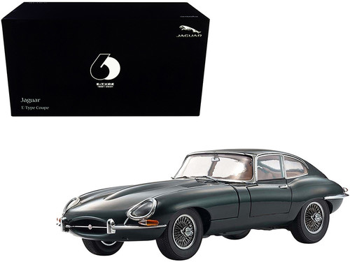 Jaguar E-Type Coupe RHD (Right Hand Drive) Dark Green "E-Type 60th Anniversary" (1961-2021) 1/18 Diecast Model Car by Kyosho