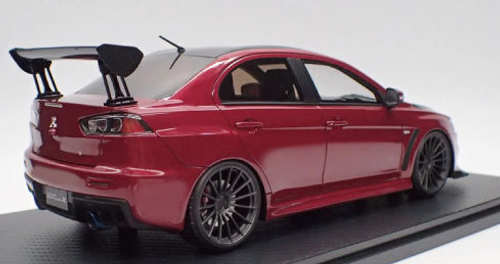 1/18 Ignition Model Mitsubishi Lancer Evolution X (CZ4A) Red Metallic with carbon bonnet, GT wing 