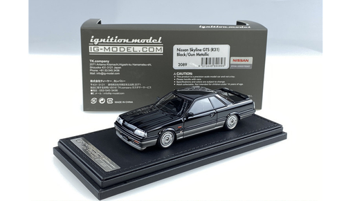 1/43 Ignition Model Nissan Skyline GTS-R (R31) Black/Gun Metallic 