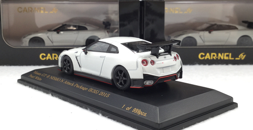  1/64 Carnel Nissan GT-R NISMO N Attack Package (R35) 2015(Pearl White) Limit 999Pcs 