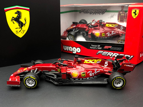 1/43 2020 Ferrari Formula 1 SF1000 Sebastian Vettel #5 Diecast Car Model