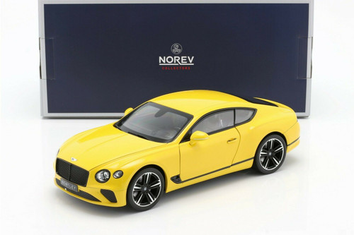 1/18 Norev 2018 Bentley Continental GT (Monaco Yellow) Diecast Car Model