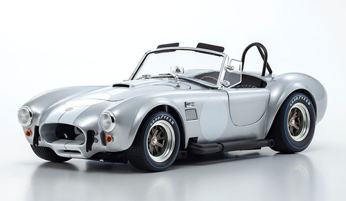 1/18 Kyosho Ford Shelby Cobra 427 S/C (Silver Metallic with White Stripes) Diecast Car Model