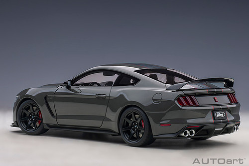 1/18 AUTOart Ford Mustang Shelby GT350R GT-350R (Lead Foot Grey with Black Stripes) Car Model