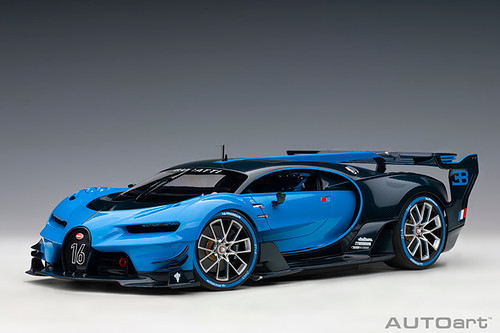 1/18 AUTOart Bugatti Vision Gran Turismo (Light Blue & Blue Carbon) Car Model