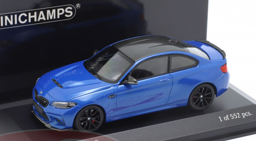 1/43 Minichamps 2020 BMW M2 CS (F87) (Misano Blue with Black Wheels) Car Model
