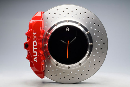AUTOart Racing Brake Disc Clock (8-Pot Red Caliper Rotor)