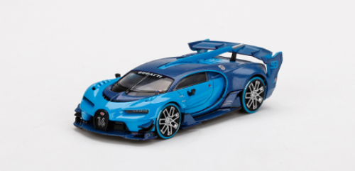 1/64 Mini GT Bugatti Vision Gran Turismo (Light Blue and Carbon Blue) Diecast Car Model