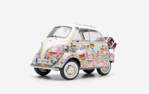 1/12 NSL BMW Isetta Kaikai Kiki Takashi Murakami Cartoon Edition Diecast Car Model