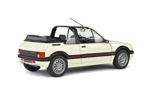 1/18 Solido PEUGEOT 205 GTI MK1 CABRIOLET BLANC MEIJE 1989 Diecast Car Model