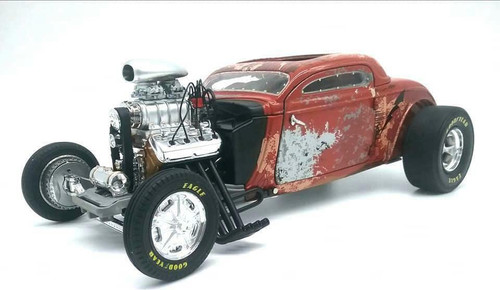 ★ 34 BLOWN ALTERED COUPE ★ACME GMP★ 1/18 1934 BLOWN ALTERED COUPE RUSTED STEEL 1:18 VINTAGE STREET