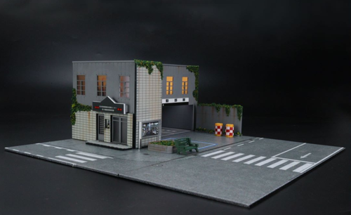 1/64 Magic City Japanese Police Station Diorama Model Scene (Car model NOT included)