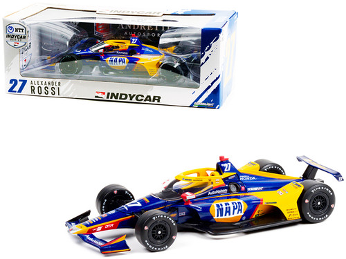 Dallara IndyCar #27 Alexander Rossi "NAPA Auto Parts" Andretti Autosport "NTT IndyCar Series" (2021) 1/18 Diecast Model Car by Greenlight