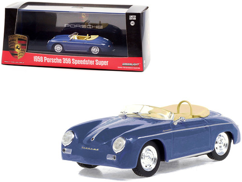 1958 Porsche 356 Speedster Super Silver Metallic 1/43 Diecast