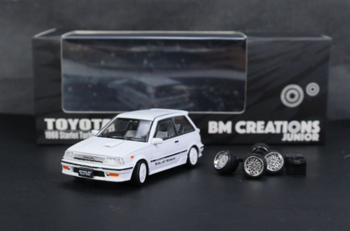  1/64 BM Creations Toyota 1988 Starlet Turbo-S (EP71) White (LHD )