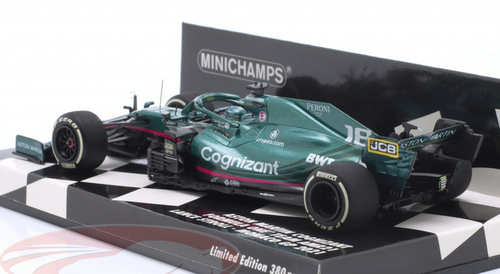 1/43 Minichamps 2021 Lance Stroll Aston Martin AMR21 #18 8th Monaco GP Car Model