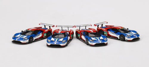 Set of 4 pieces Ford GT LMGTE PRO "Ford Chip Ganassi Team" 24H of Le Mans (2016) Limited Edition to 5000 pieces Worldwide 1/64 Diecast Model Cars by True Scale Miniatures