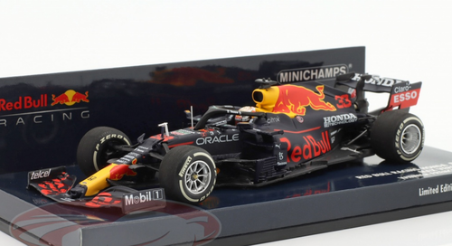 1/43 Minichamps 2021 Max Verstappen Red Bull RB16B #33 Winner French GP F1 World Champion Car Model