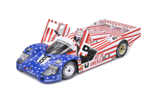  1/18 Solido 1986 Porsche 956 LH #8 3rd 24h LeMans Joest Racing George Follmer, John Morton, Kenper Miller Diecast Car Model