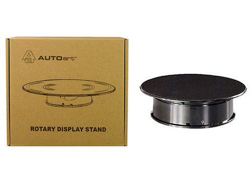 Rotary Display Turntable Stand Small 8 Inches with Black Top for 1/64, 1/43, 1/32, 1/24 Scale Models by Autoart (car model NOT included)