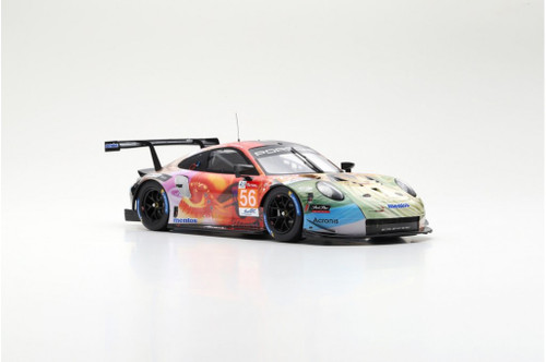 1/18 Spark Porsche 911 RSR No.56 Team Project 1 Winner LMGTE Am class 24H Le Mans 2019 J. Bergmeister - P. Lindsey - E. Perfetti Car Model