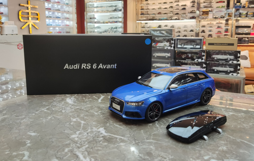  1/18 Well Audi RS6 (C7) Diecast full open Blue Diecast Car Model