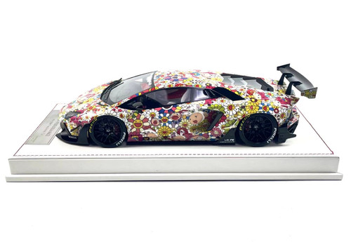 1/18 LJM Lamborghini Aventador LP700 LB 2.0 Kaikai Kiki Takashi Murakami Cartoon Edition Resin Car Model Limited