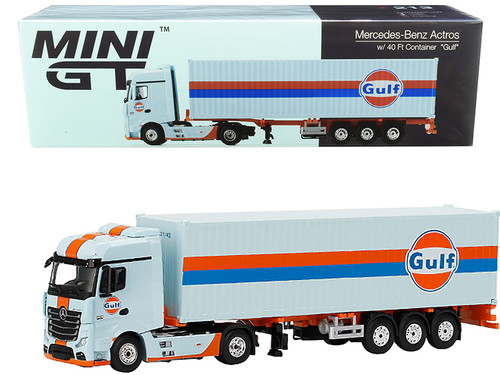 1/64 Mini GT Mercedes-Benz Actros with 40′ Container LBWK Kuma 