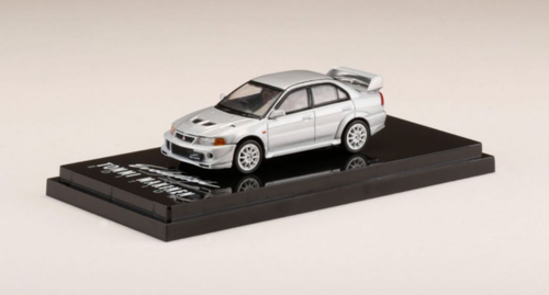  1/64 Hobby Japan Mitsubishi LANCER GSR EVOLUTION 6 (T.M.E) (CP9A) SATELLITE SILVER