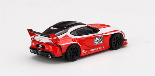 Toyota GR Supra LB WORKS RHD (Right Hand Drive) "Liqui Moly" Red and White with Black Top Limited Edition to 3000 pieces Worldwide 1/64 Diecast Model Car by True Scale Miniatures