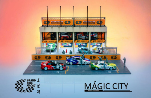 1/64 Magic City Macau Guia Circuit GP Pit Stop Diorama (Models & Figures NOT included)