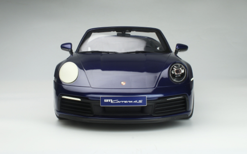 1/8 Minichamps 2020 Porsche 911 (992) Carrera 4S Cabriolet (Gentian Blue Metallic) Resin Car Model Limited 99 Pieces