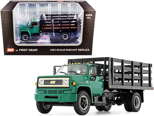 Chevrolet C65 Stake Truck Green and Black 1/34 Diecast Model by