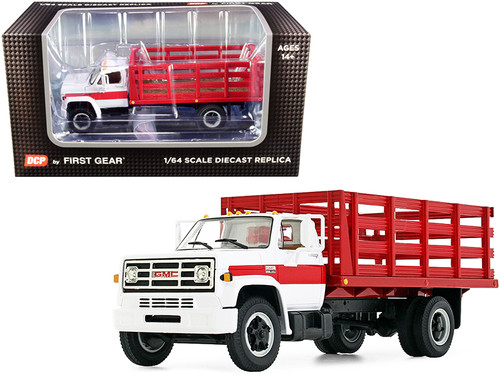 GMC 6500 Grain Truck White and Red 1/64 Diecast Model by DCP