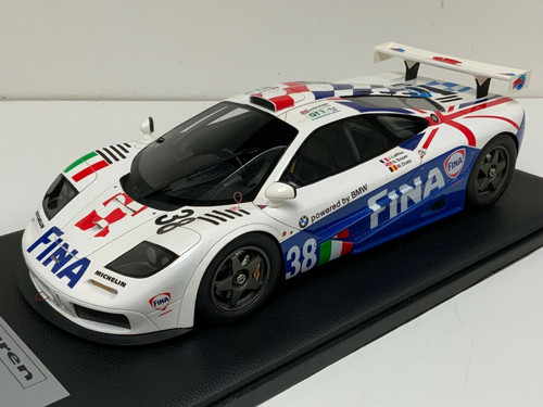 1/12 Mclaren F1 GTR 1996 24hr LeMans Car #38 "FINA" Resin Car Model with Display Case