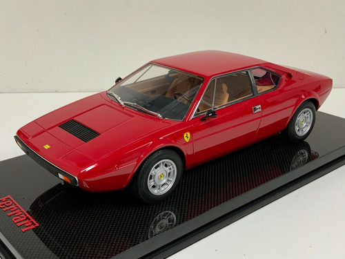 1/12 Top Marques Ferrari 308 GT4 Dino (Red) with Carbon Fiber Base Display Case Resin Car Model