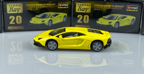  1/64 bburago Lamborghini Yellow Diecast Car Model