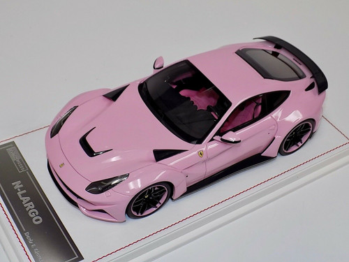 1/18 Davis & Giovanni Ferrari F12 N-Largo Novitec Rosso Metallic Pink Resin Car Model Limited 01/01