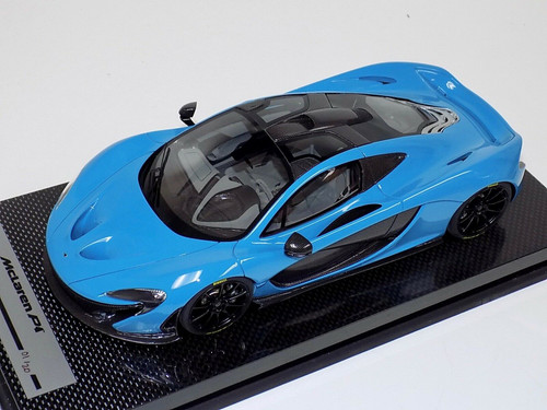 1/18 Tecnomodel McLaren P1 (Baby Blue with Black Wheels) with Carbon Base Resin Car Model Limited 01/20