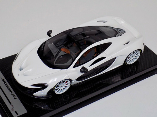 1/18 Tecnomodel McLaren P1 (Gloss White with White wheels) with Carbon Base Resin Car Model Limited 01/03