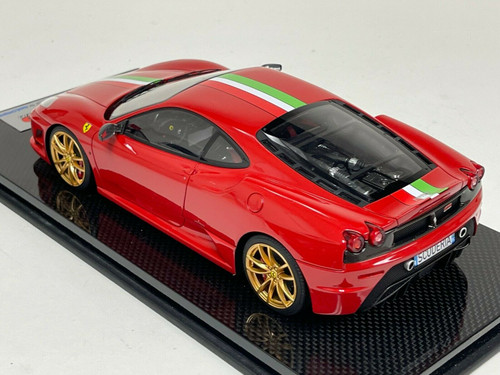 1/18 Looksmart Ferrari F430 Scuderia Red Italian Stripe Gold Wheels #25/25 Resin Car Model