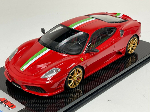 1/18 Looksmart Ferrari F430 Scuderia Red Italian Stripe Gold Wheels #25/25  Resin Car Model - LIVECARMODEL.com